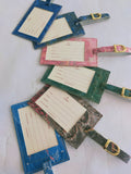 Marbled cotton paper luggage tags