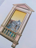 3D laser cut window card of Rome &quot;Trevi fountain&quot;