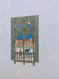 Venice card 3D laser cut window &#39;Canal with Gondola&#39;