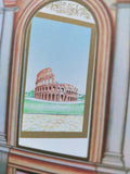 3D laser cut window card of Rome "colosseo"