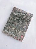 Multicolour dark A5 marbled blank journal