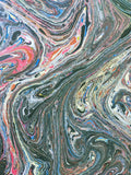 Hand marbled sheet of Paper