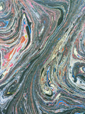 Hand marbled sheet of Paper