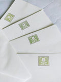 Personalized Set of Monogram Note cards and envelopes