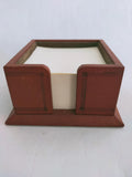 hand tooled leather memo box and memo pad