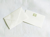 Personalized Set of Monogram Note cards and envelopes