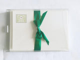 Single letter flat card set - Cards &quot;LG&quot; with monogram and envelopes