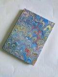 A5 marbled journal - sketchbook - marble paper, Hand bound journal, gift for her, Artist gift