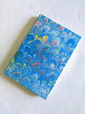 Hand marbled Journal hardcover - peacock feather