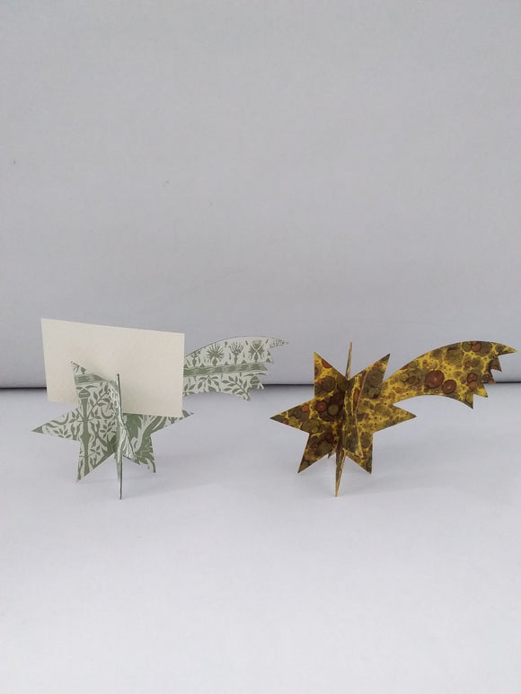 Set of 6 place cards 'shooting star'