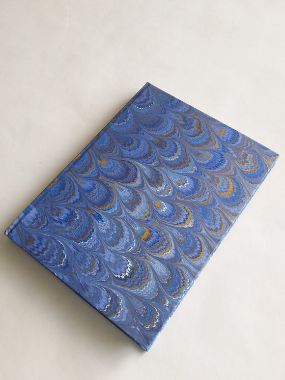 Thick A5 marbled journal - 144 Pages - sketchbook - marble paper,  Hand bound journal, gift for her, Artist gift