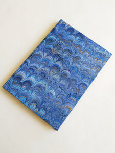 Music Notebook - music manuscript book - music note notebook - hard cover - hand marbled